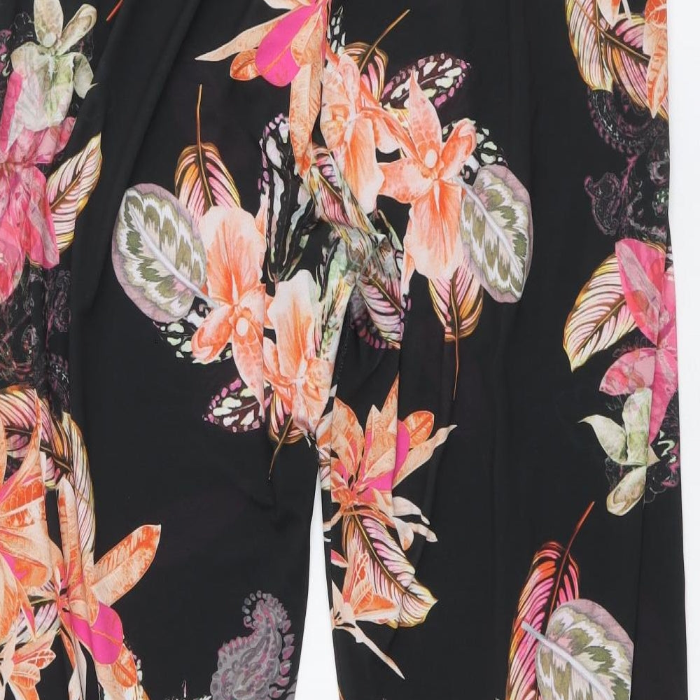 Styled By Womens Multicoloured Floral Polyester Harem Trousers Size XL Regular