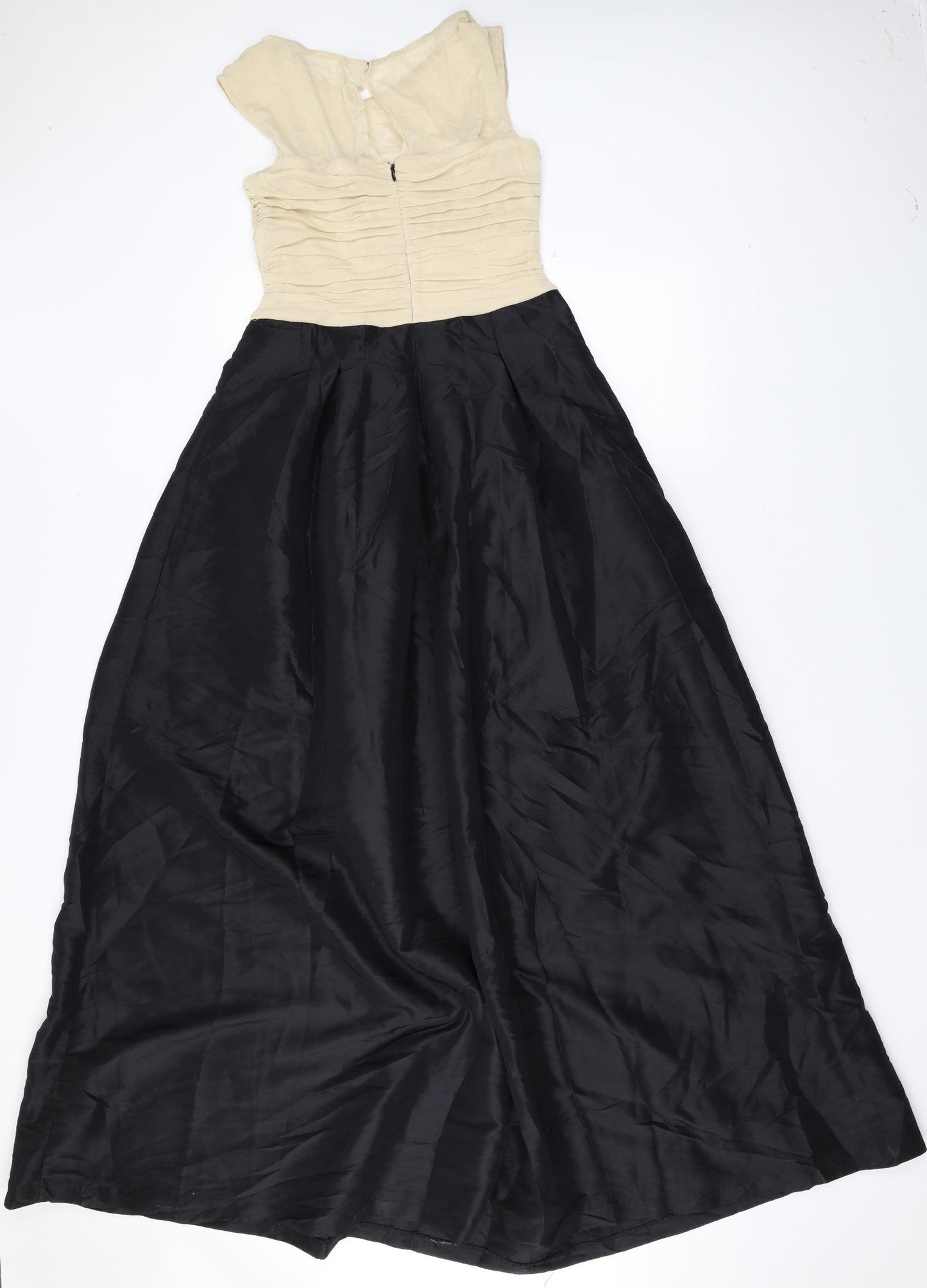 Sangria Womens Multicoloured Nylon Ball Gown Size 8 Round Neck Zip