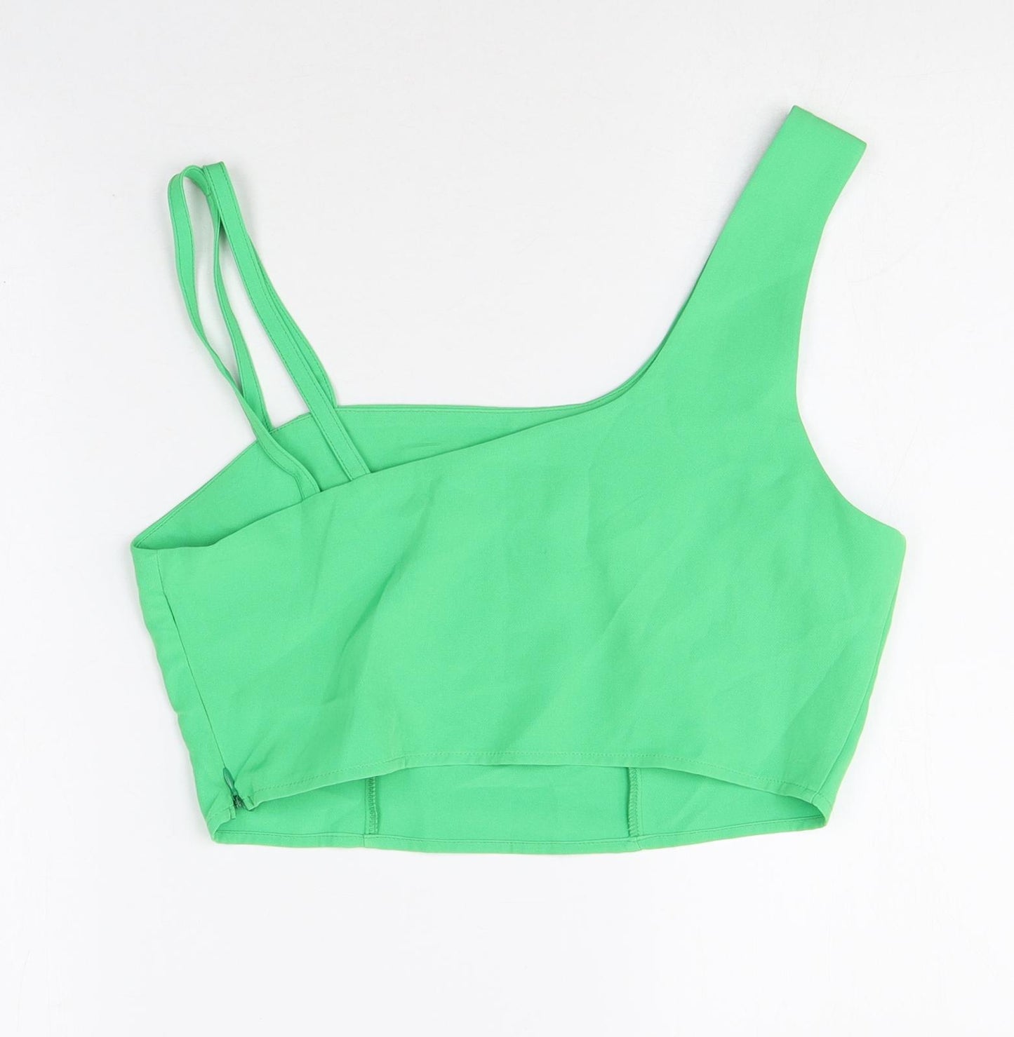 Extro&vert Womens Green Polyester Cropped Tank Size 10 Square Neck