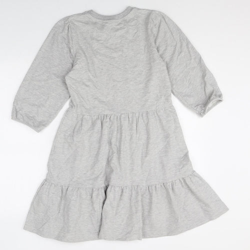 New Look Womens Grey Polyester A-Line Size 10 Round Neck Pullover