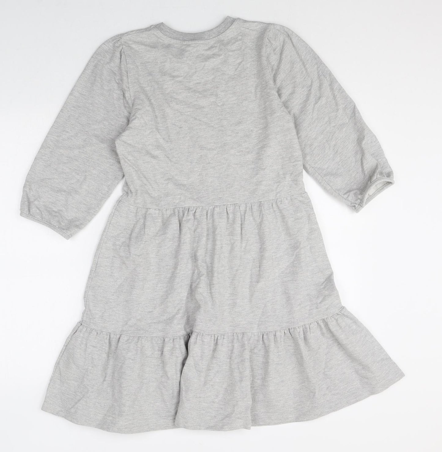 New Look Womens Grey Polyester A-Line Size 10 Round Neck Pullover