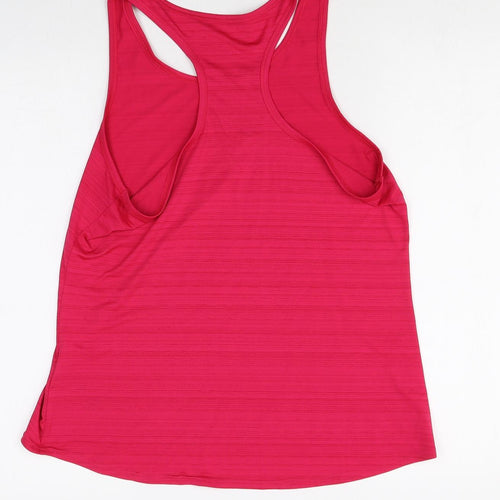 Preworn Womens Pink Polyester Basic Tank Size L Scoop Neck