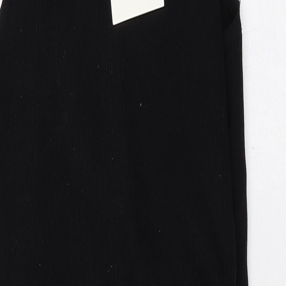 Bershka Womens Beige Polyamide Mini Size L Round Neck Pullover