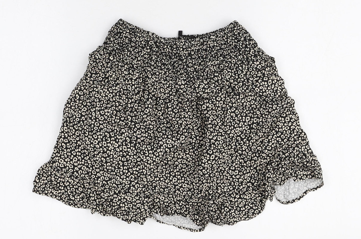 Zara Girls Multicoloured Geometric Viscose Flare Skirt Size 13-14 Years Regular Pull On