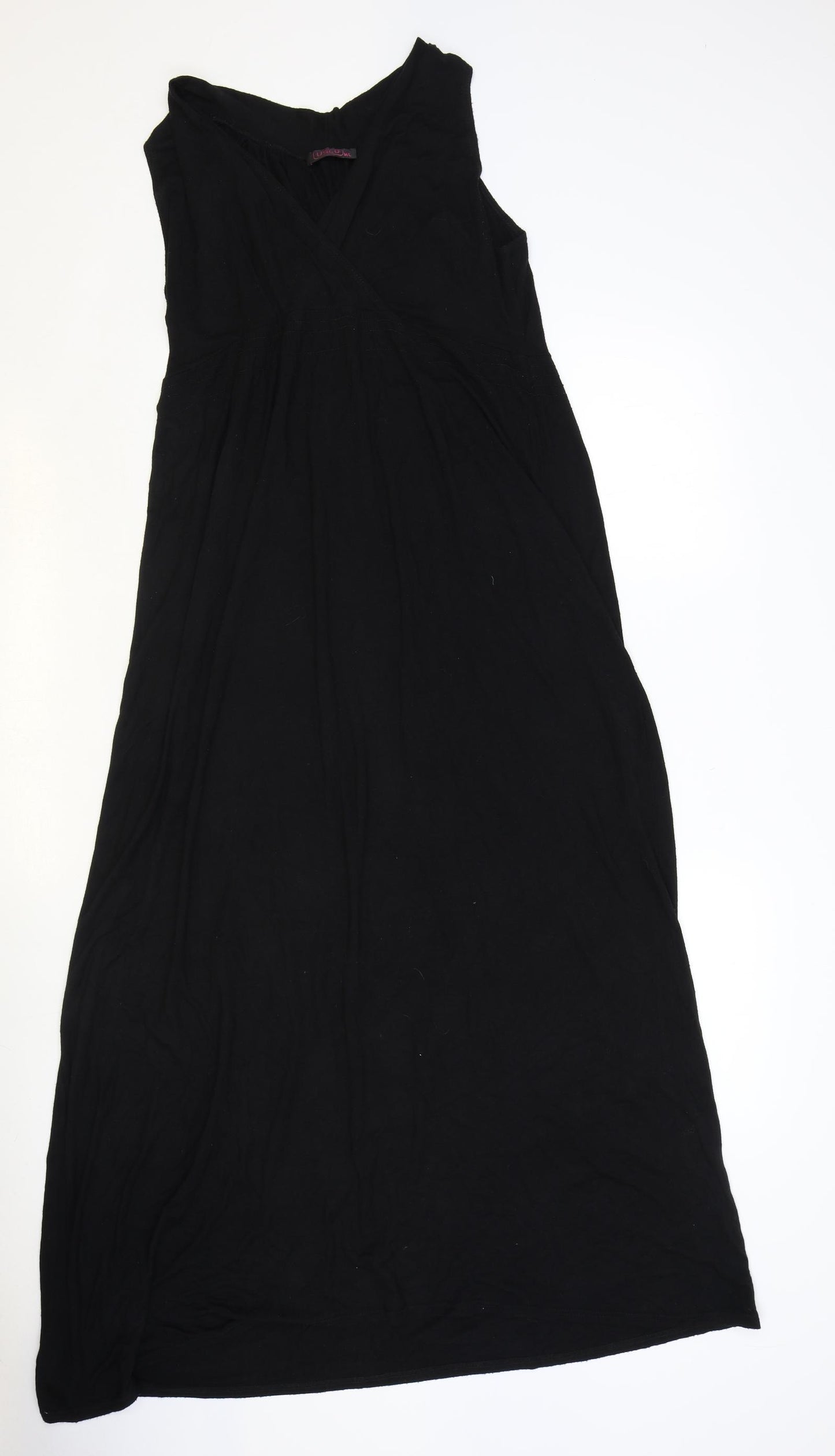 USCO Womens Black Polyester A-Line Size M V-Neck Pullover
