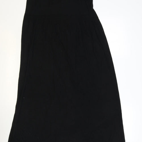 USCO Womens Black Polyester A-Line Size M V-Neck Pullover