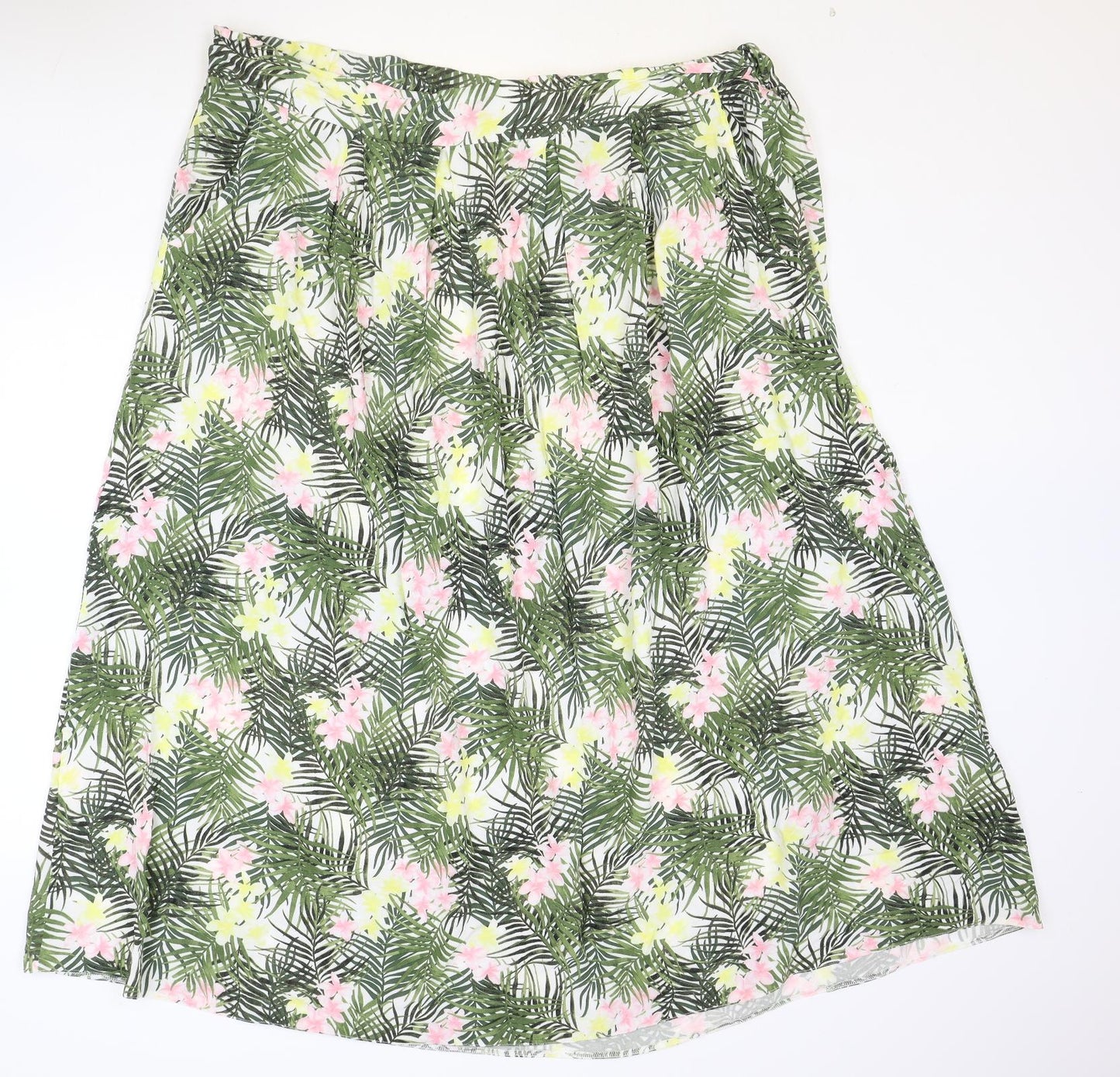 Yours Womens Multicoloured Floral Viscose Swing Skirt Size 20