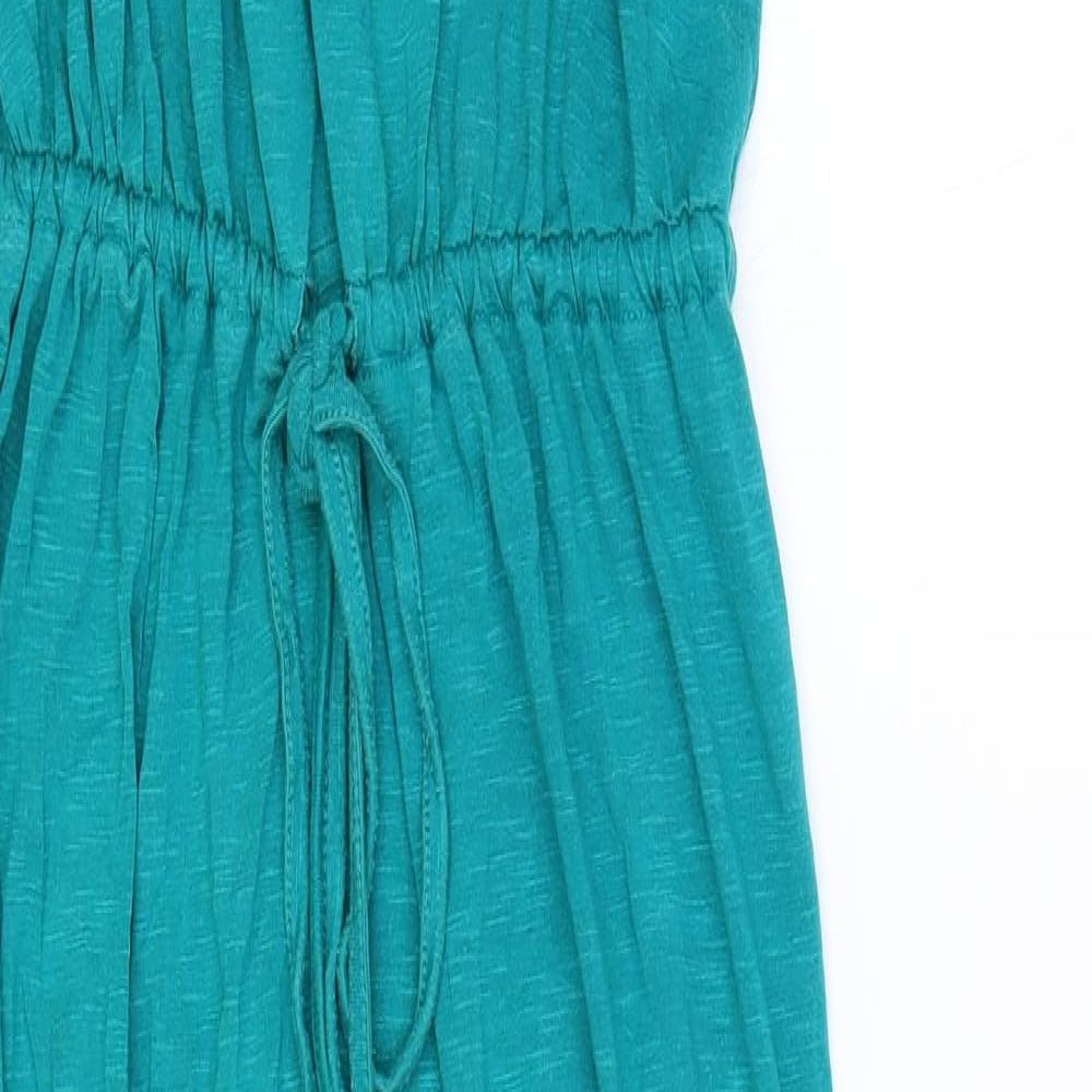 New Look Womens Blue Viscose A-Line Size 8 Round Neck Pullover