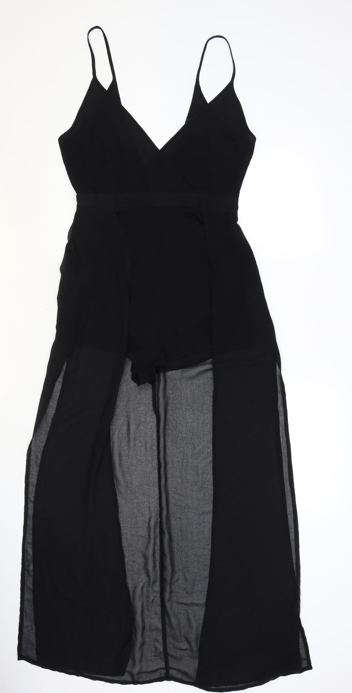 New Look Womens Black Polyester Playsuit One-Piece Size 10 Zip