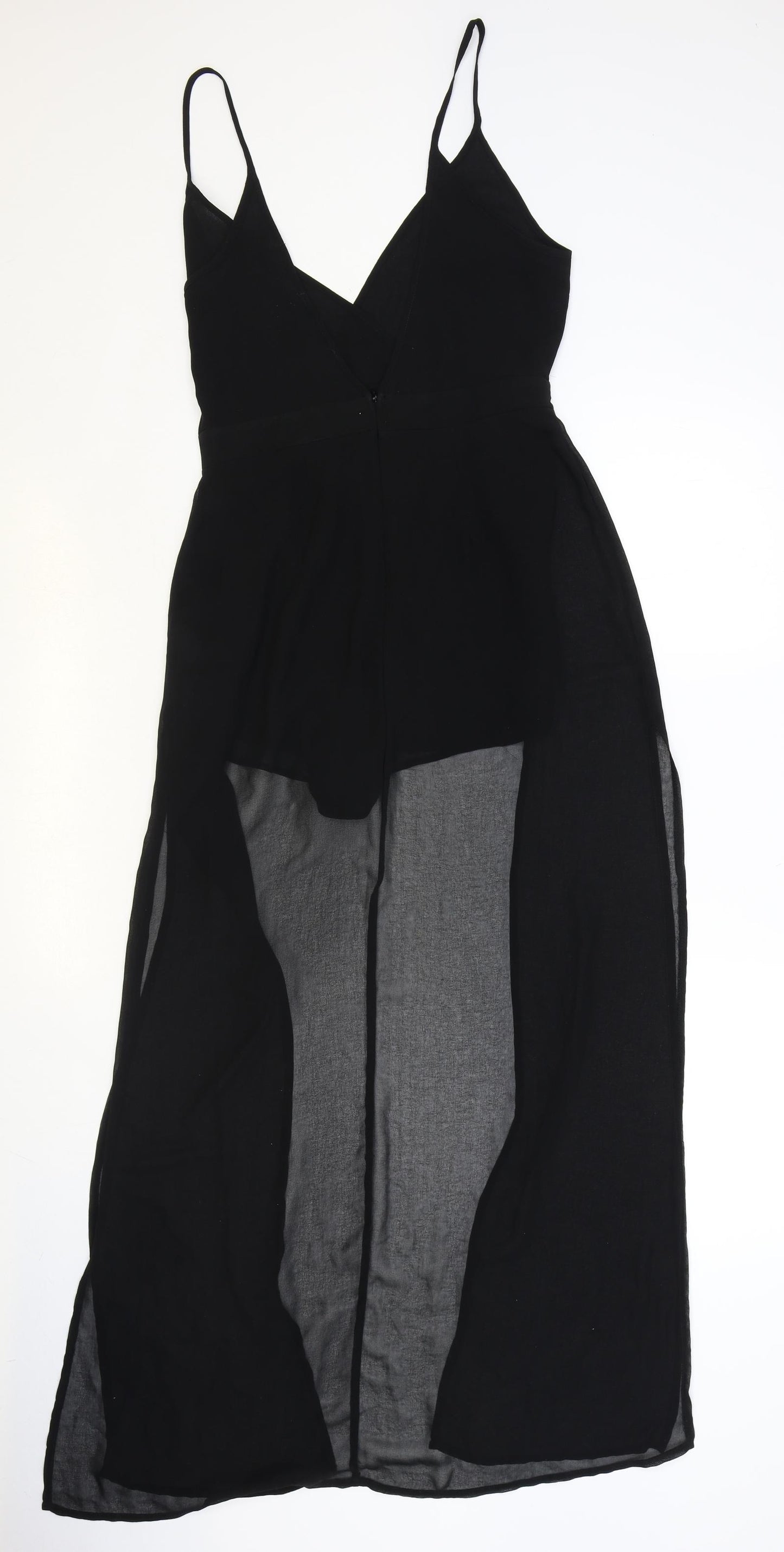 New Look Womens Black Polyester Playsuit One-Piece Size 10 Zip