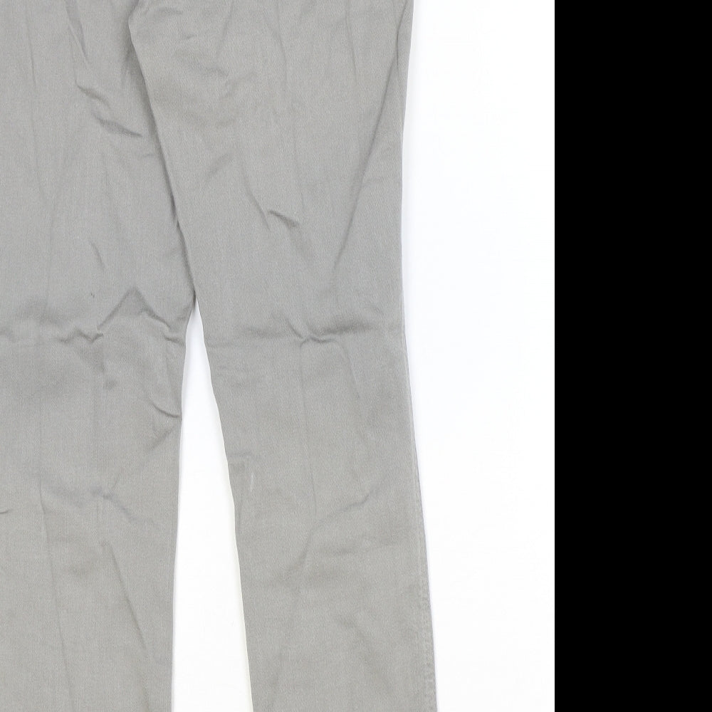NEXT Womens Grey Cotton Skinny Jeans Size 14 Regular Zip