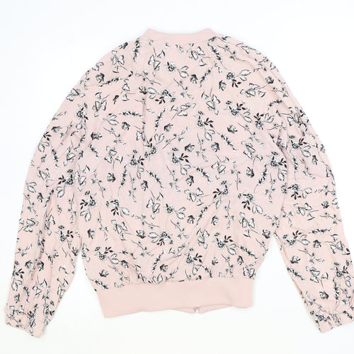 Atmosphere Womens Pink Geometric Varsity Jacket Jacket Size 14 Zip