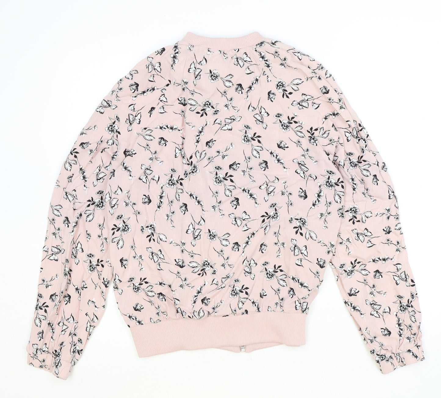 Atmosphere Womens Pink Geometric Varsity Jacket Jacket Size 14 Zip