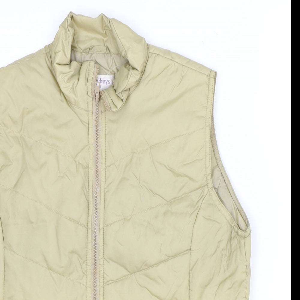 McKay Womens Beige Gilet Jacket Size S Zip