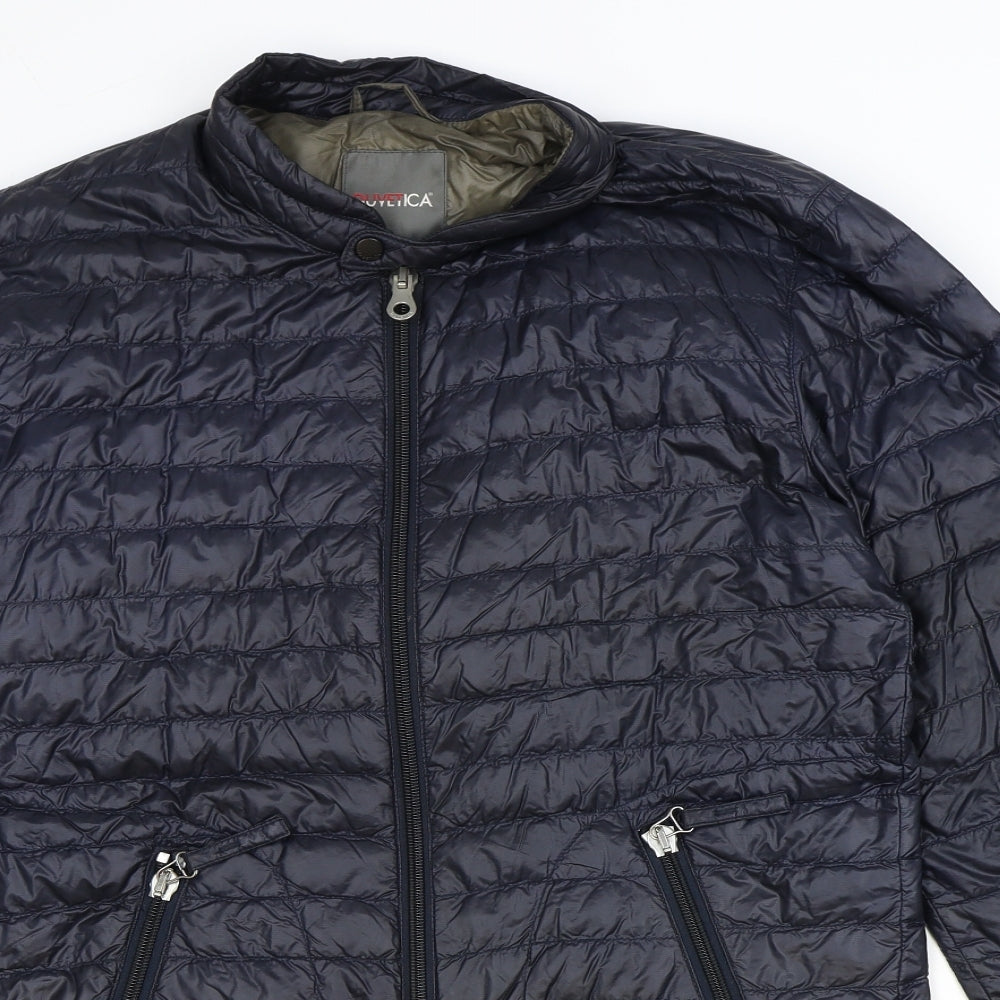 Duvetica Womens Blue Quilted Jacket Size 20 Zip