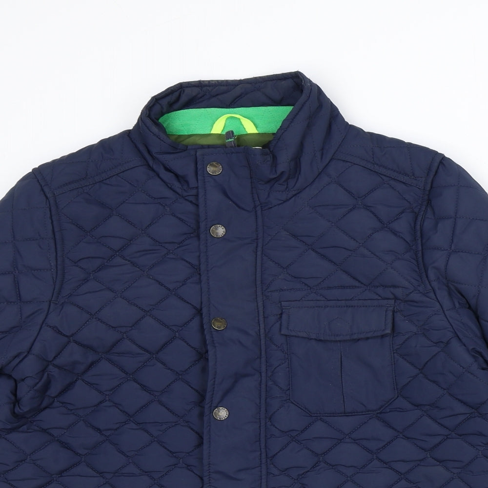 Fat Face Boys Blue Quilted Jacket Size 12-13 Years Zip
