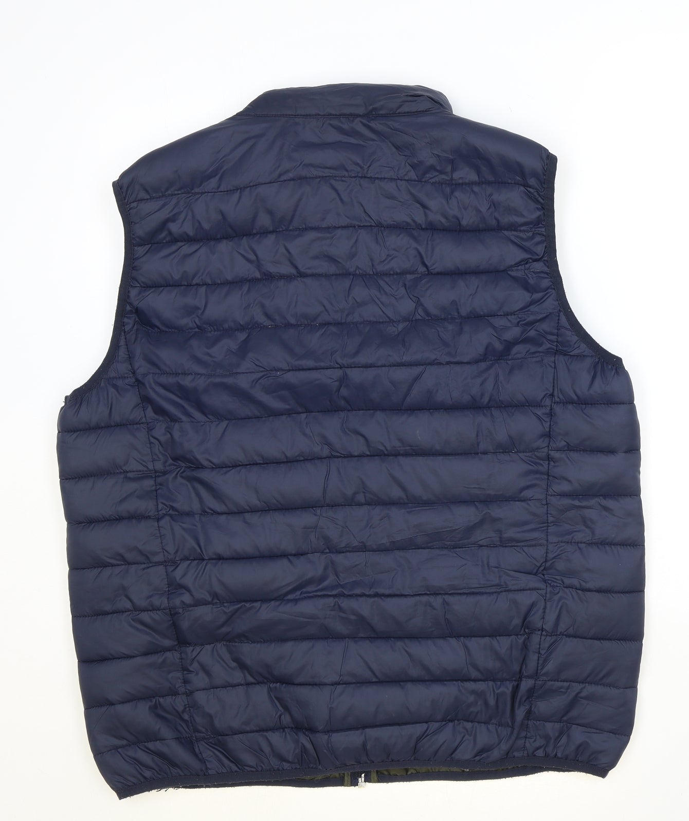 Cedar Wood State Mens Blue Quilted Waistcoat Size XL Zip