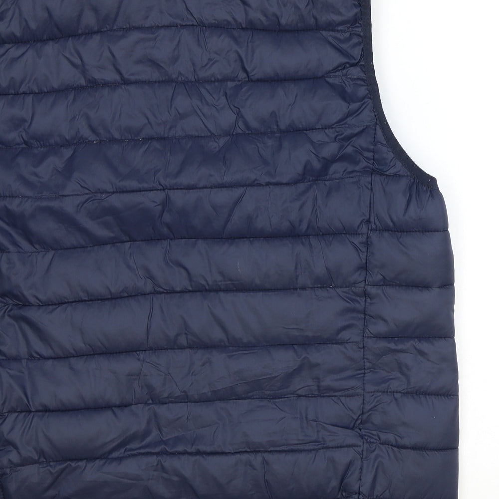 Cedar Wood State Mens Blue Quilted Waistcoat Size XL Zip
