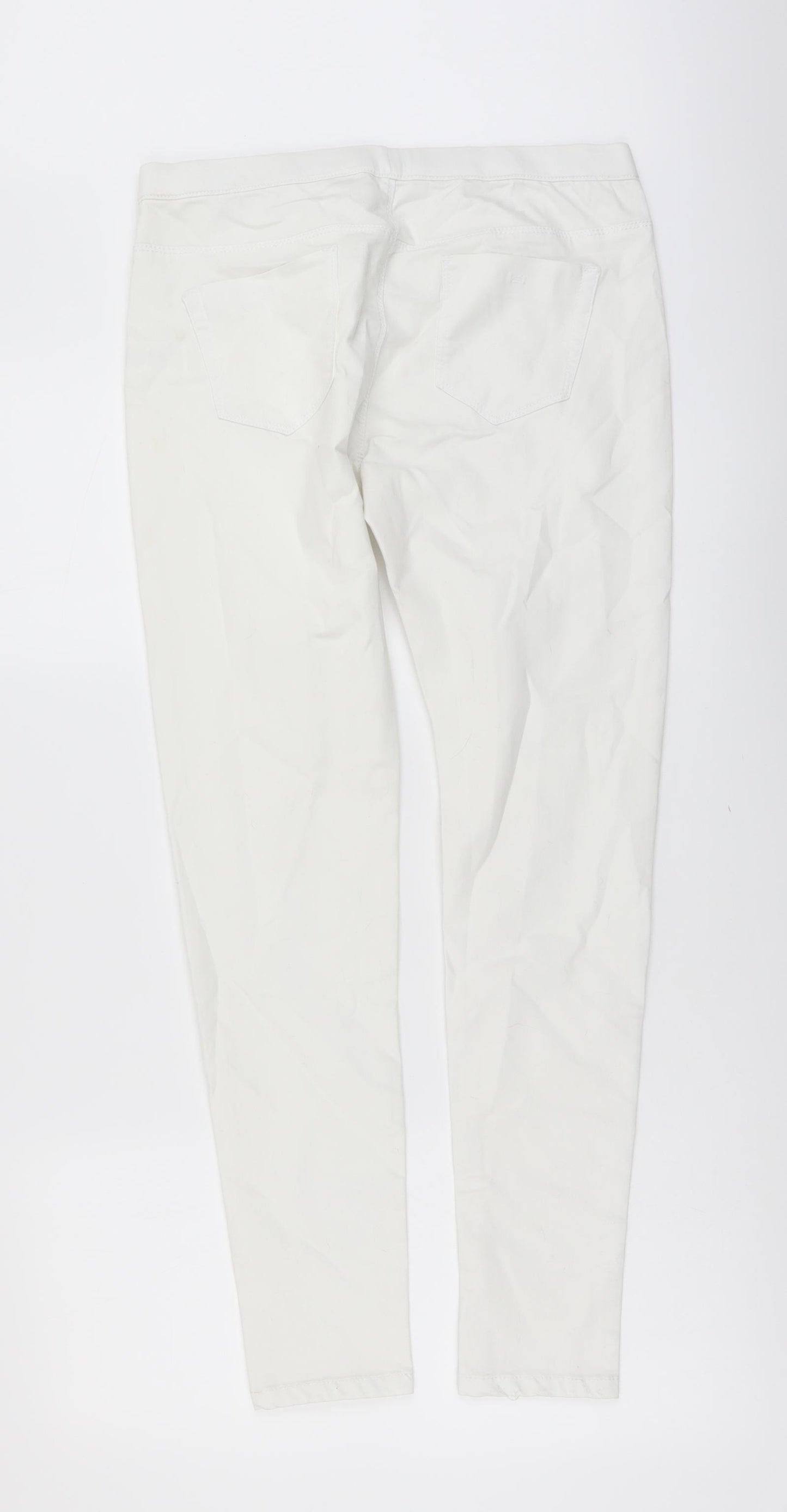 Denim & Co. Womens White Cotton Jegging Jeans Size 12 L29 in Regular