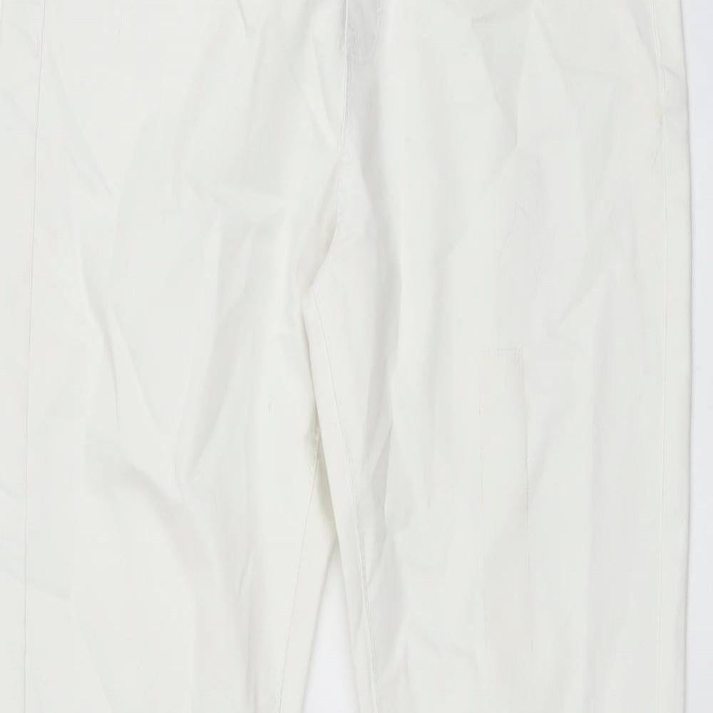 Denim & Co. Womens White Cotton Jegging Jeans Size 12 L29 in Regular