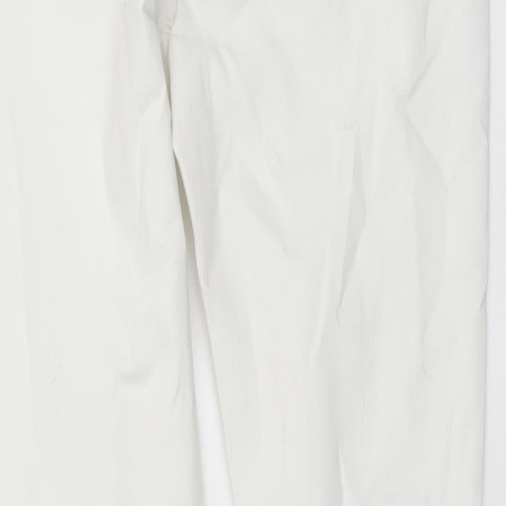 Denim & Co. Womens White Cotton Jegging Jeans Size 12 L29 in Regular