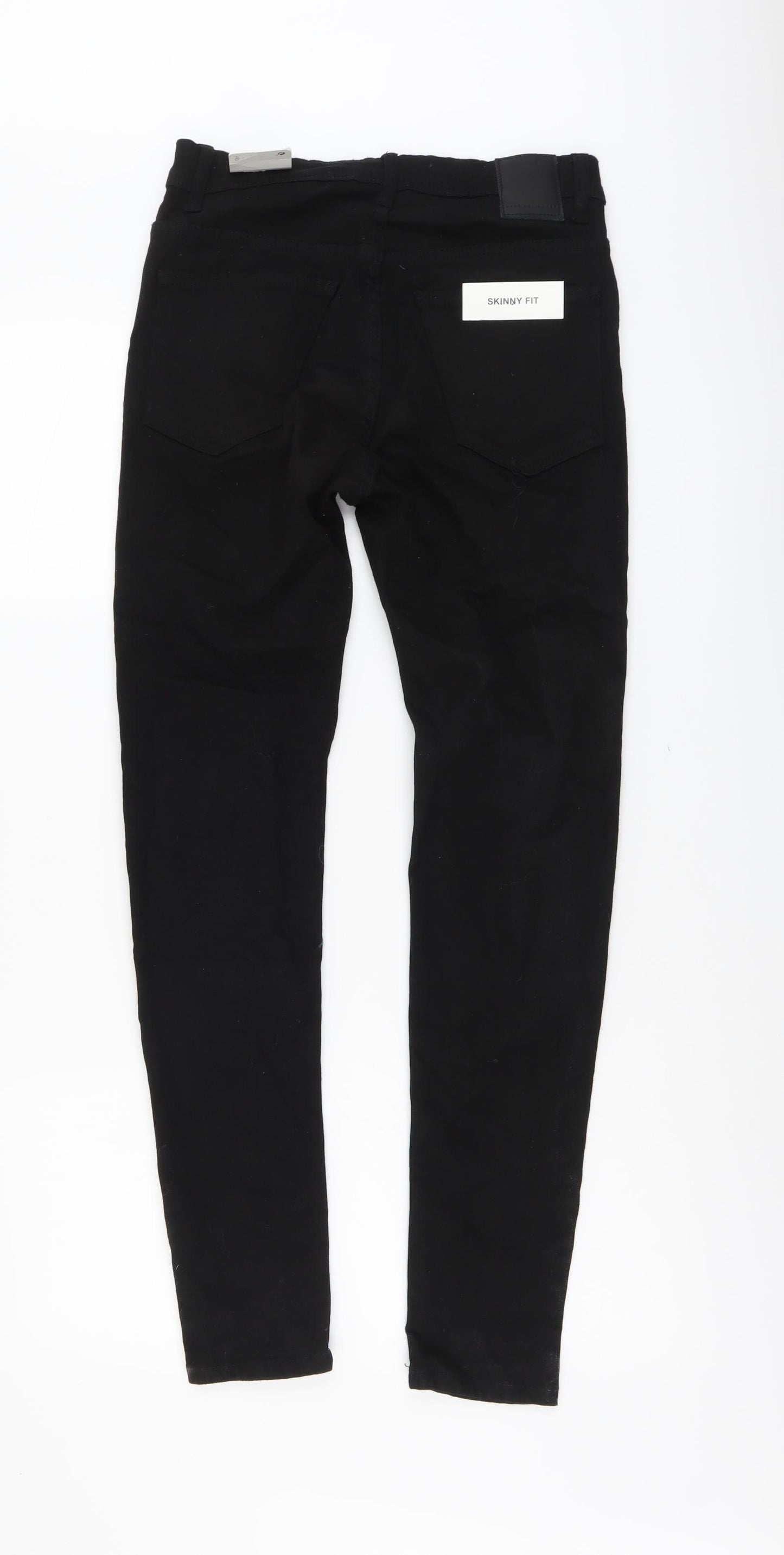 Zara Womens Black Cotton Skinny Jeans Size 10 L29 in Regular Button