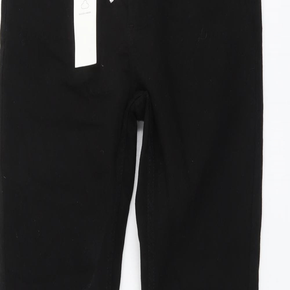 Zara Womens Black Cotton Skinny Jeans Size 10 L29 in Regular Button