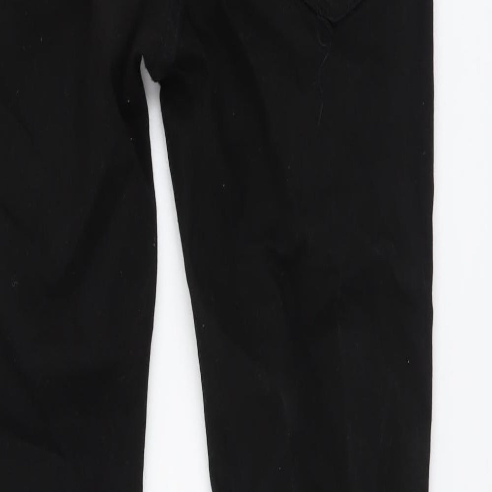 Zara Womens Black Cotton Skinny Jeans Size 10 L29 in Regular Button
