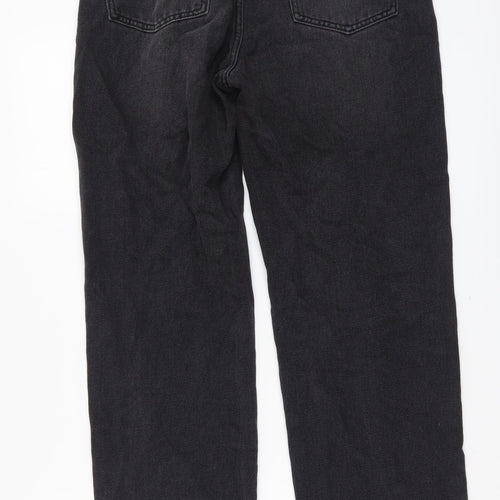 SheIn Womens Grey Cotton Straight Jeans Size M L30 in Regular Button