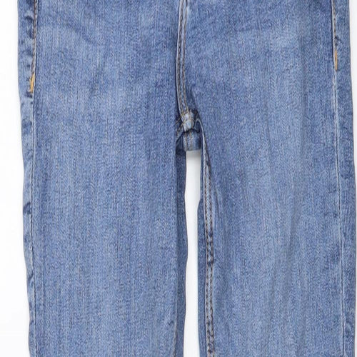 Zara Womens Blue Cotton Skinny Jeans Size 8 L28 in Regular Button