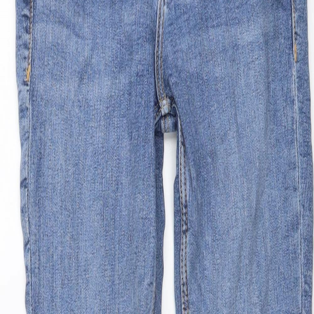 Zara Womens Blue Cotton Skinny Jeans Size 8 L28 in Regular Button