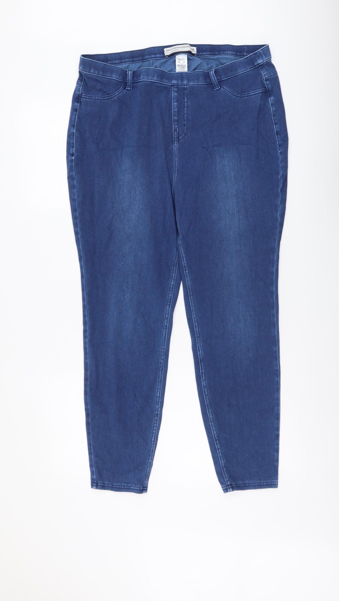 NEXT Womens Blue Cotton Jegging Jeans Size 18 L27 in Regular