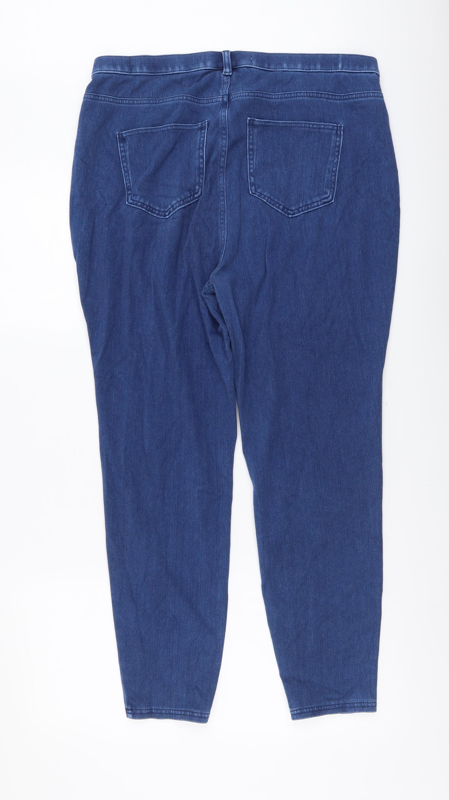 NEXT Womens Blue Cotton Jegging Jeans Size 18 L27 in Regular