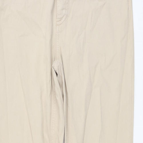 Atelier Gardeur Womens Beige Cotton Straight Jeans Size 12 L29 in Regular Button