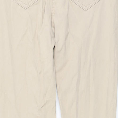 Atelier Gardeur Womens Beige Cotton Straight Jeans Size 12 L29 in Regular Button