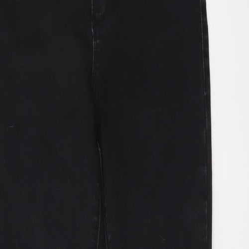 Missguided Womens Black Cotton Jegging Jeans Size 8 L26 in Slim Button