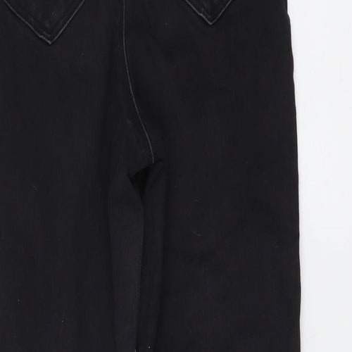 Missguided Womens Black Cotton Jegging Jeans Size 8 L26 in Slim Button