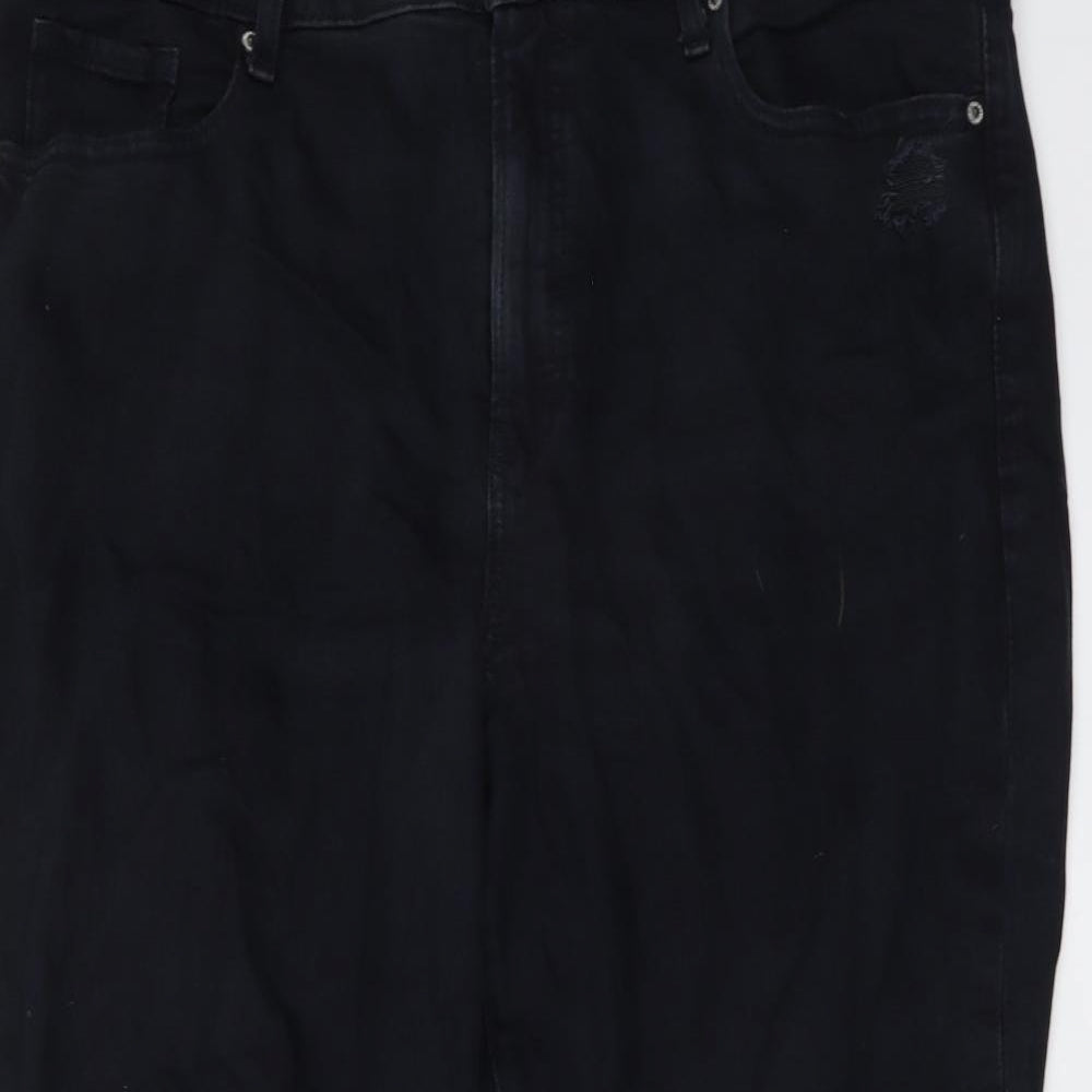 Old Navy Womens Blue Cotton Straight Jeans Size 18 L28 in Regular Button