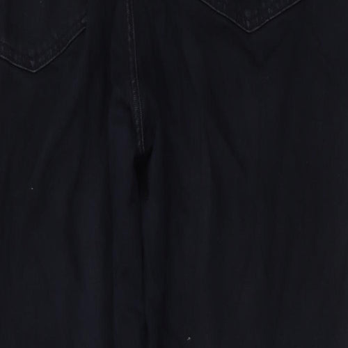 Old Navy Womens Blue Cotton Straight Jeans Size 18 L28 in Regular Button