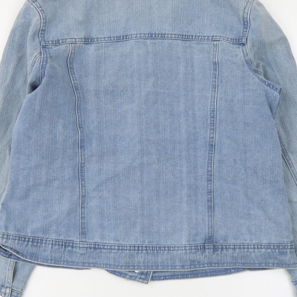 Country Rose Womens Blue Jacket Size 14 Button