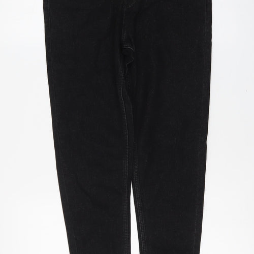 Marks and Spencer Womens Black Cotton Skinny Jeans Size 10 L29 in Regular Button