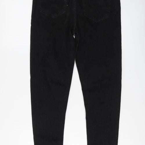 Marks and Spencer Womens Black Cotton Skinny Jeans Size 10 L29 in Regular Button