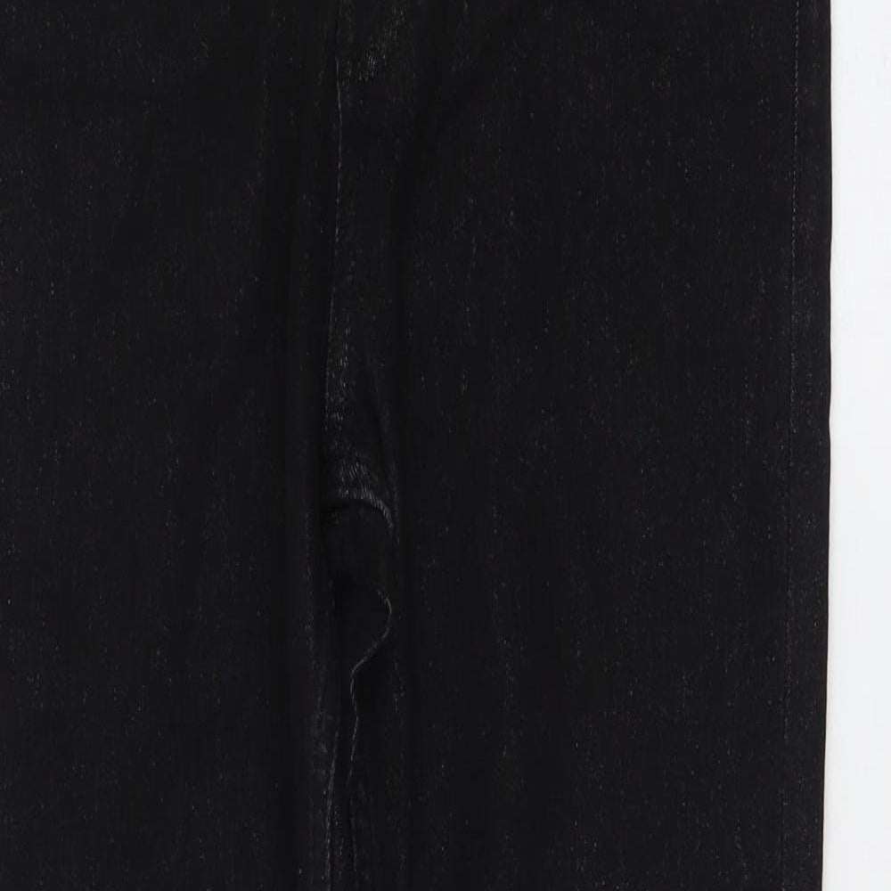 Marks and Spencer Womens Black Cotton Skinny Jeans Size 10 L29 in Regular Button