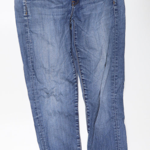 Gap Womens Blue Cotton Straight Jeans Size 26 in L27 in Regular Button