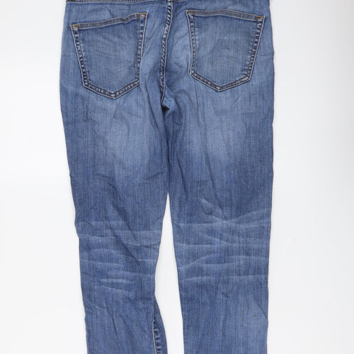 Gap Womens Blue Cotton Straight Jeans Size 26 in L27 in Regular Button