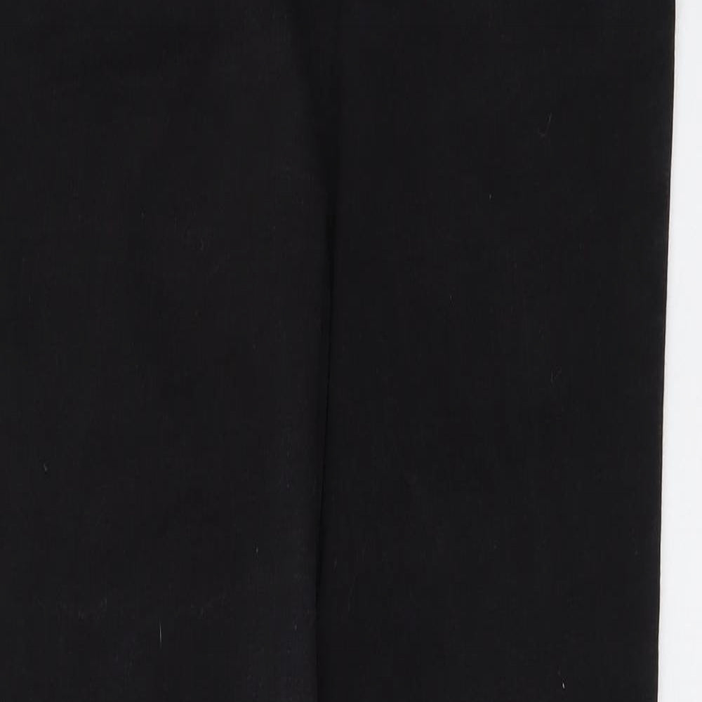 Per Una Womens Black Cotton Straight Jeans Size 16 L30 in Regular Button