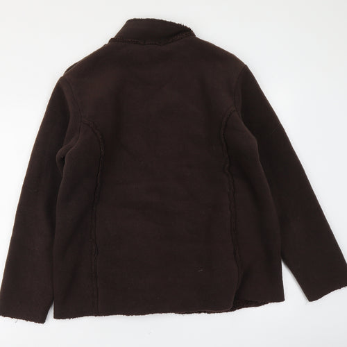 Janique Womens Brown Jacket Size 16 Zip