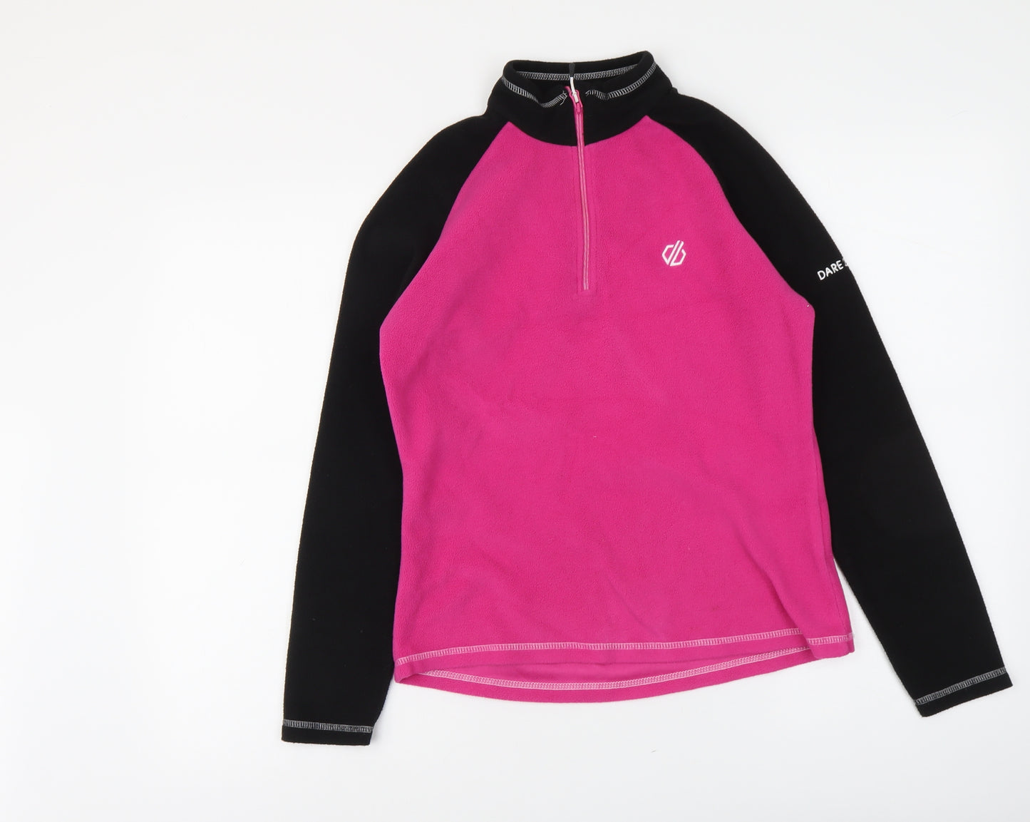 Dare 2B Womens Pink Colourblock Polyester Pullover Sweatshirt Size 10 Zip