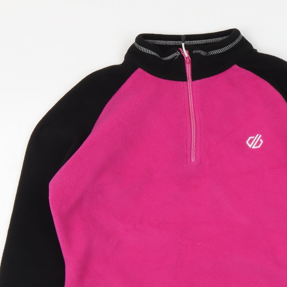 Dare 2B Womens Pink Colourblock Polyester Pullover Sweatshirt Size 10 Zip