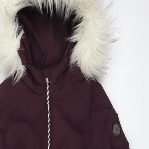 Hulabalu Girls Purple Quilted Coat Size 7-8 Years Zip